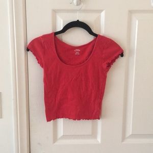 Red crop top